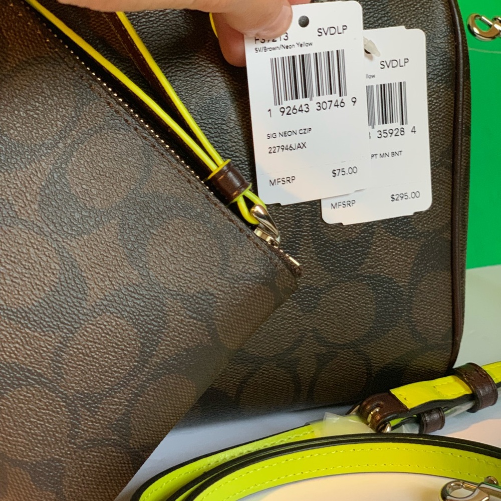 Coach Mini Bennett Leather Satchel / Wristlet Set - Picture 5 of 8